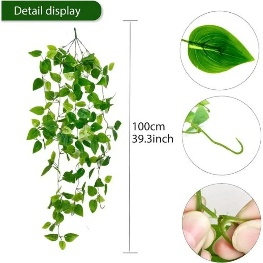 Artificial hanging plants vines fake ivy garlands greenery wall home decor set